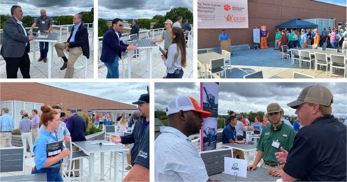 Photo collage from a previous Ag Tech Career Networking Reception.