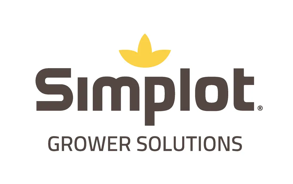 Simplot Grower Solutions logo featuring the word “Simplot” beneath a yellow plant icon, with “Grower Solutions” below.