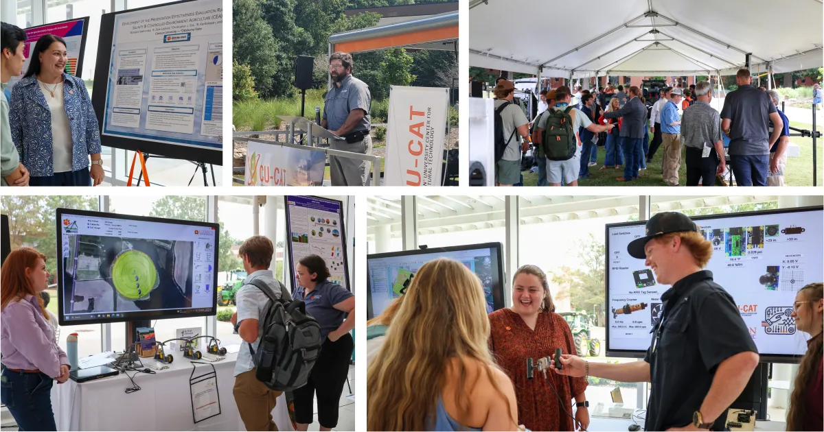 Photo collage from a previous Clemson Ag Tech Spotlight Event.