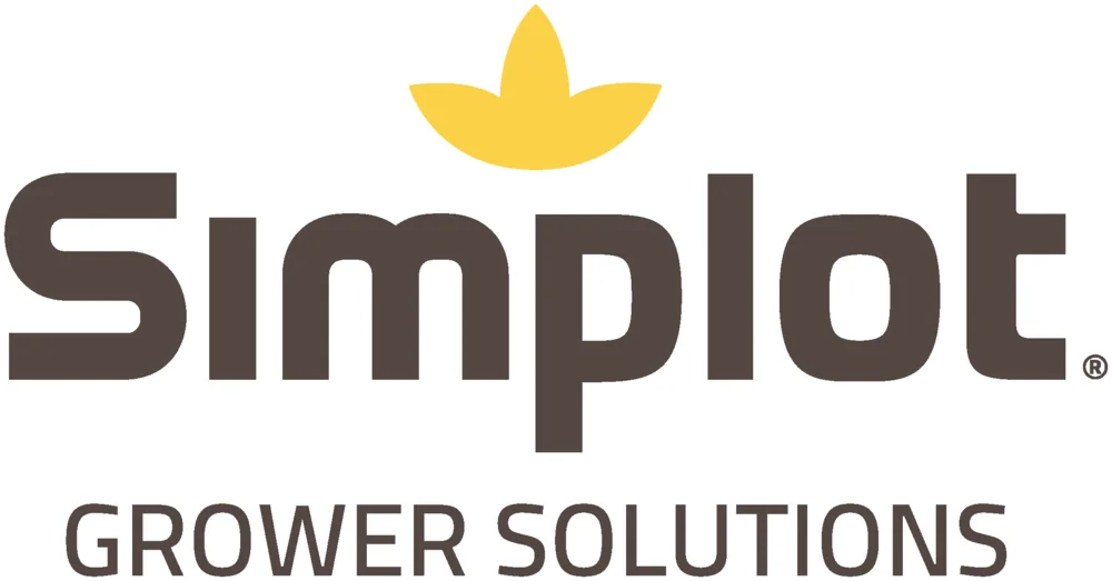 Simplot Grower Solutions logo featuring the word “Simplot” beneath a yellow plant icon, with “Grower Solutions” below.